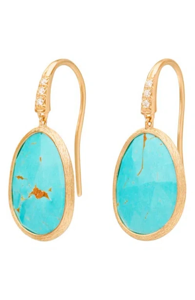 Marco Bicego Lunaria Charoite & Diamond Drop Earrings