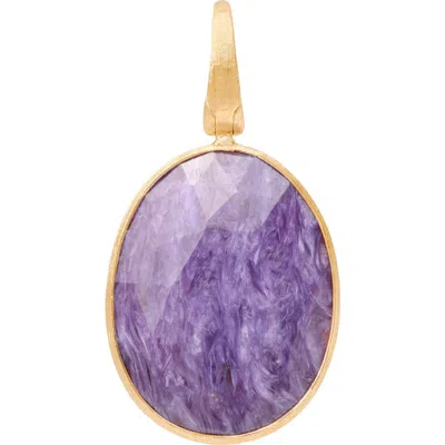 Marco Bicego Lunaria Charoite Pendant In Gold