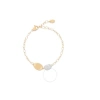 MARCO BICEGO MARCO BICEGO LUNARIA COLLECTION 18K YELLOW GOLD AND DIAMOND PETITE DOUBLE LEAF BRACELET - BB2591 B Y