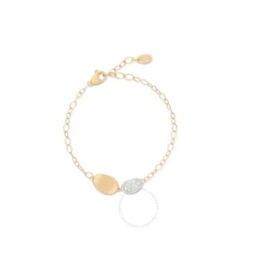 Marco Bicego Lunaria Collection 18k Yellow Gold And Diamond Petite Double Leaf Bracelet - Bb2591 B Y