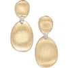 Marco Bicego Lunaria Diamond Drop Earrings In Gold