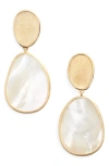 Marco Bicego Lunaria Mother Of Pearl Drop Earrings In Gold