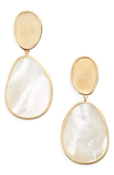 Marco Bicego Lunaria Mother Of Pearl Drop Earrings In Gold