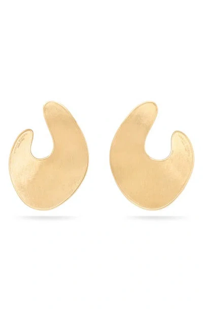 Marco Bicego Irregular Petal Statement Earrings In 18k Yellow Gold