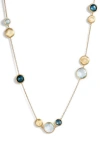 Marco Bicego Marco Biecego Jaipur 18k Yellow Gold London Blue Topaz Necklace In Yellow Gold