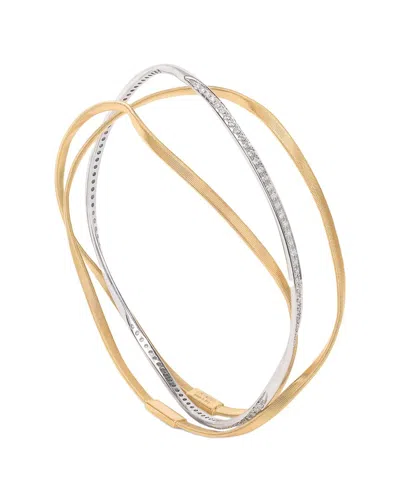 Marco Bicego Marrakech 18k Diamond Bracelet In Orange