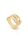 Marco Bicego Marrakech Diamond Stack Coil Ring In Gold