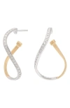 Marco Bicego Women's Marrakech Two-tone 18k Gold & 0.38 Tcw Diamond Twist Drop Earrings In 18k Yellow Gold