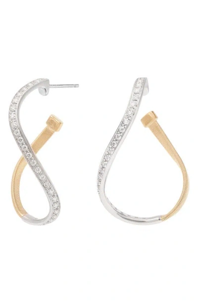 Marco Bicego Women's Marrakech Two-tone 18k Gold & 0.38 Tcw Diamond Twist Drop Earrings In Yellow Gold