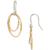 Marco Bicego Marrakech Onde Concentric Coil Drop Earrings In White Gold/yellow Gold