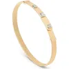 Marco Bicego 18k Yellow Gold Masai Diamond Station Coil Thin Bangle Bracelet In 18k Yellow Gold