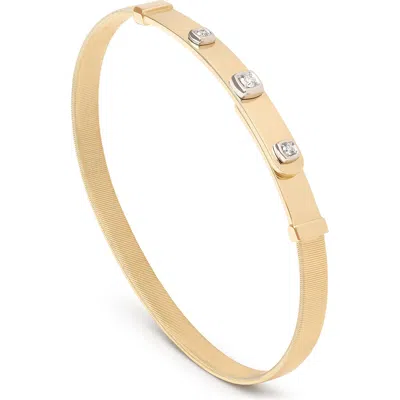 Marco Bicego 18k Yellow Gold Masai Diamond Station Coil Thin Bangle Bracelet