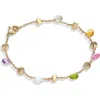 Marco Bicego Paradise 18k Yellow Gold Mixed Semiprecious Stones Single Strand Bracelet