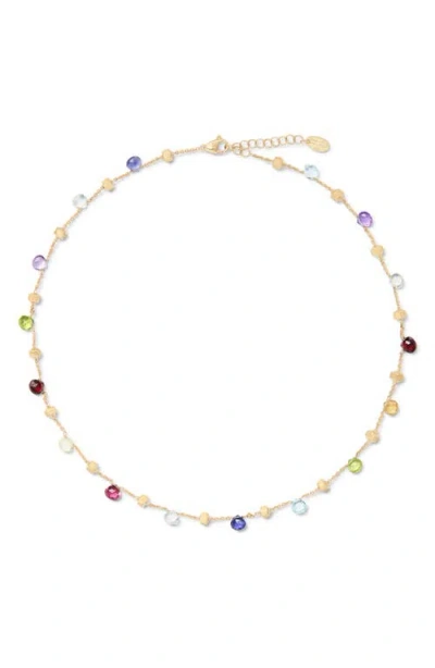 Marco Bicego Paradise Bead Station Necklace In 18k Yellow Gold