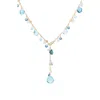 Marco Bicego Paradise Mixed Topaz Lariat Necklace In 18k Yellow Gold