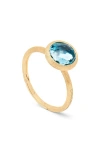 Marco Bicego Round Topaz Solitaire Ring In Yellow Gold