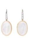 Marco Bicego 18k Two Tone Gold Siviglia Diamond & Mother Of Pearl Drop Earrings - 150th Anniversary Exclusive In 18k Yellow Gold