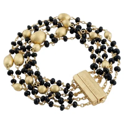 Pre-owned Marco Bicego Siviglia 5-strand Black Onyx 18k Yellow Gold Bracelet