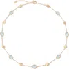 Marco Bicego Siviglia Aquamarine Station Necklace In Multi