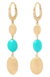 Marco Bicego Siviglia Bead & Turquoise Drop Earrings In Gold
