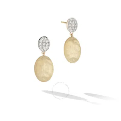 Marco Bicego Siviglia Collection 18k Yellow Gold And Diamond Drop Earrings In Gold Tone