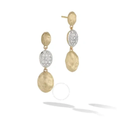 Marco Bicego Siviglia Collection 18k Yellow Gold And Diamond Triple Drop Earrings