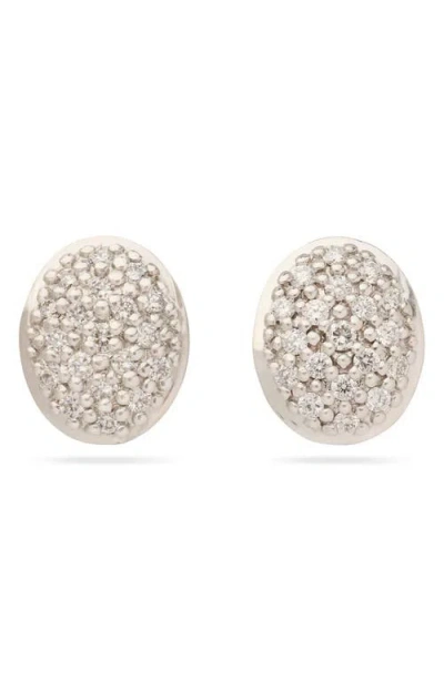 Marco Bicego Siviglia Pavé Diamond Stud Earrings In Silver