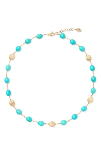 Marco Bicego Siviglia Turquoise Necklace In Blue/gold