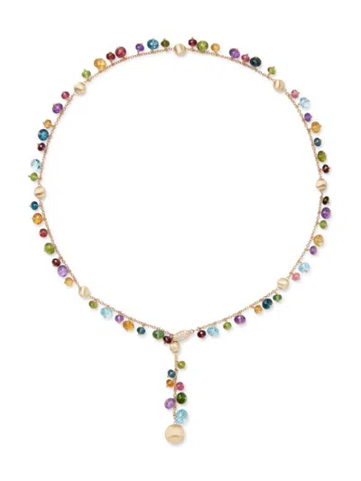 MARCO BICEGO WOMEN'S AFRICA 18K YELLOW GOLD & MULTI-GEMSTONE LARIAT NECKLACE