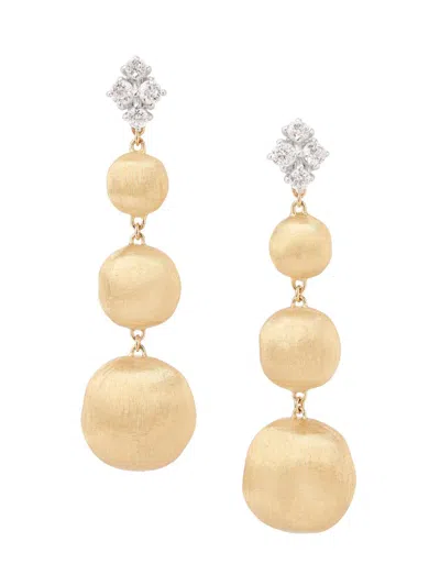 Marco Bicego Women's Africa Two-tone 18k Gold & 0.55 Tcw Diamond Graduated Drop Earrings