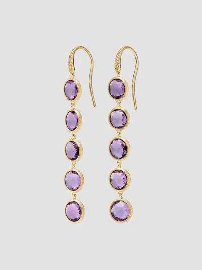 Marco Bicego Women's Jaipur 18k Yellow Gold, Amethyst & 0.03 Tcw Diamond Drop Earrings
