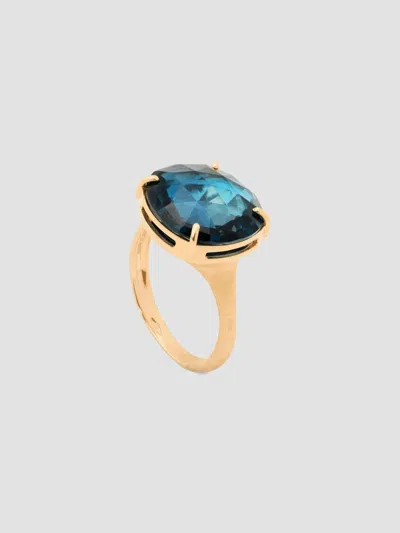 Marco Bicego Women's Jaipur 18k Yellow Gold & London Blue Topaz Cocktail Ring