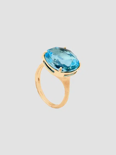 Marco Bicego Women's Jaipur Color 18k Yellow Gold & Blue Topaz Ring