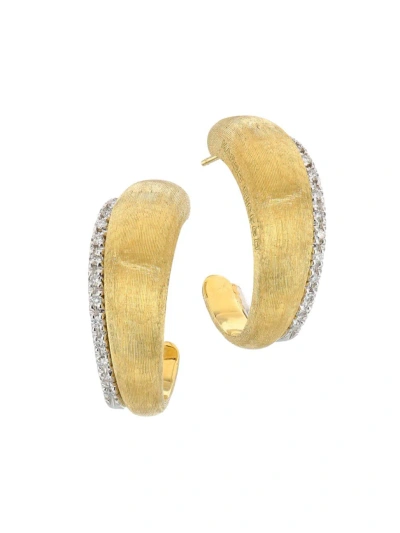 Marco Bicego Women's Lucia 18k Yellow Gold & Diamond Medium Hoop Earrings