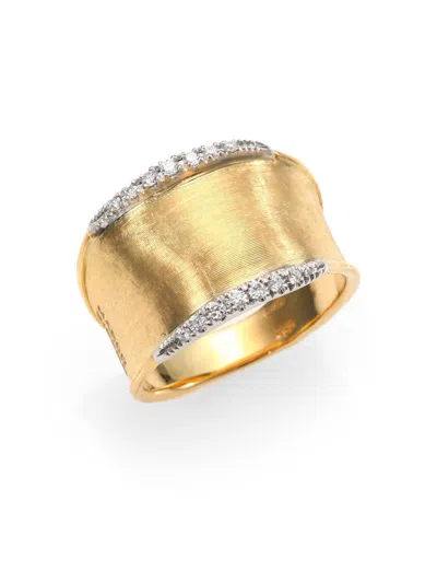Marco Bicego Women's Lunaria Small 18k Yellow Gold & 0.14 Tcw Diamond Ring