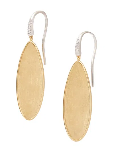 Marco Bicego Women's Lunaria Twist Two-tone 18k Gold & 0.03 Tcw Diamond Drop Earrings