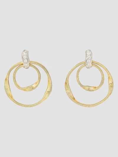 Marco Bicego Women's Marrakech 18k Gold & 0.08 Tcw Diamond Double-hoop Drop Earrings In Yellow Gold