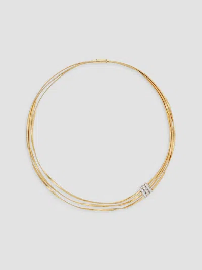 Marco Bicego Women's Marrakech 18k Gold & 0.21 Tcw Diamond Triple-strand Necklace In Yellow Gold