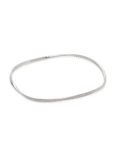 Marco Bicego Women's Marrakech 18k White Gold & 0.7 Tcw Diamond Hand Coiled Bangle Bracelet