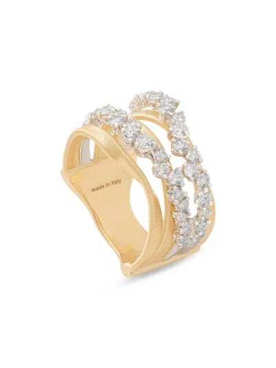 Marco Bicego Women's Marrakech 18k Yellow & White Gold & 1.13 Tcw Diamond Three-strand Ring In Yellow Gold