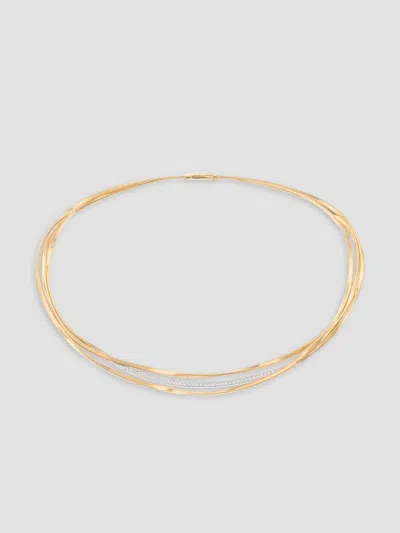Marco Bicego Women's Marrakech Two-tone 18k Gold & 0.28 Tcw Diamond Triple-strand Necklace