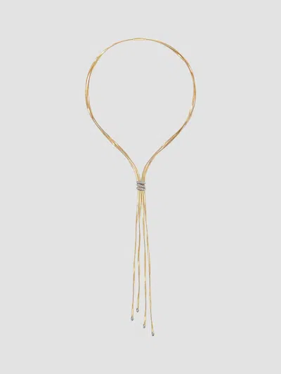 Marco Bicego Women's Marrakech Two-tone 18k Gold & 0.48 Tcw Diamond Double-strand Lariat Necklace In Yellow Gold
