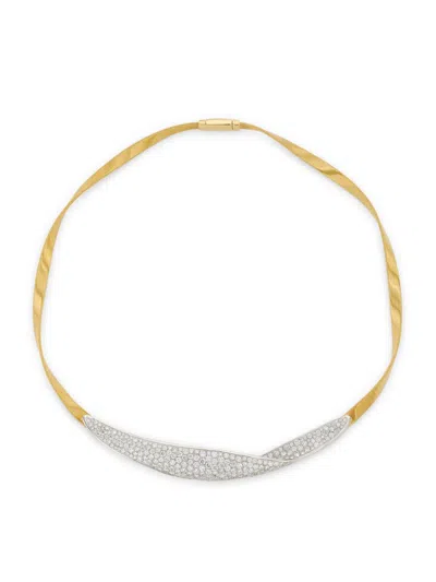 Marco Bicego Women's Marrakech Two-tone 18k Gold & 5.62 Tcw Diamond Necklace In Brown