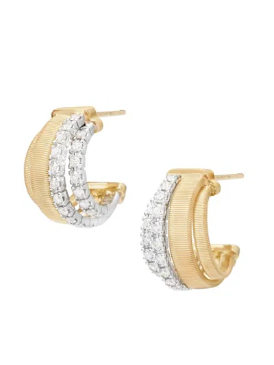 Marco Bicego Women's Masai Two-tone 18k Gold & 0.76 Tcw Diamond Hoop Earrings