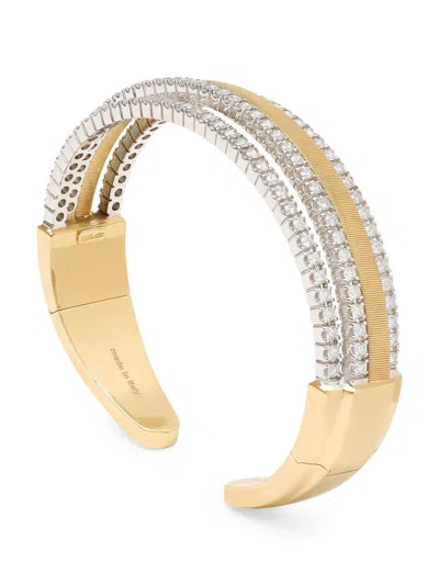 Marco Bicego Women's Masai Two-tone 18k Gold & 2.94 Tcw Diamond 3-row Tennis Cuff