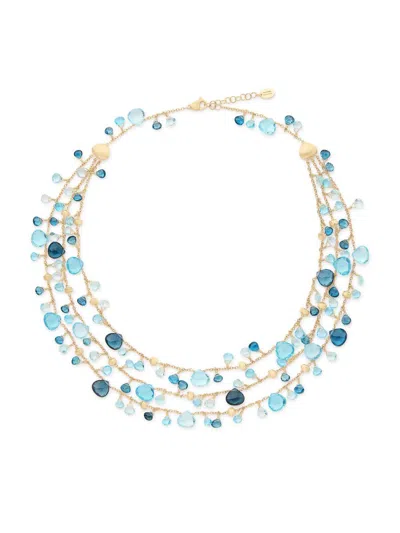 Marco Bicego Women's Paradise Topaz 18k Yellow Gold & Mixed Topaz Three-strand Necklace In White