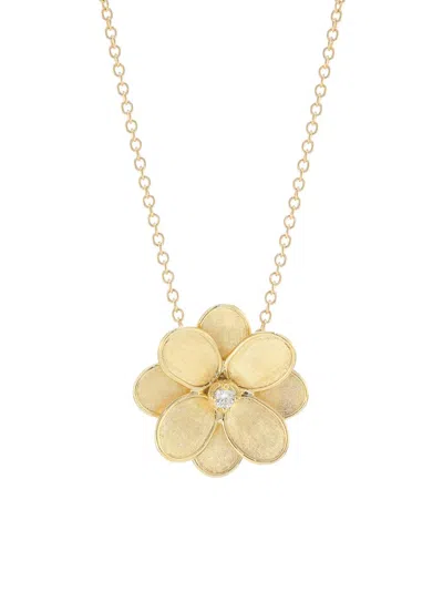 Marco Bicego Women's Petali 18k Yellow Gold & 0.08 Tcw Diamond Flower Pendant Necklace
