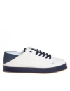 MARCO CASTELLI AXEL SNEAKERS IN WHITE/BLUE LEATHER