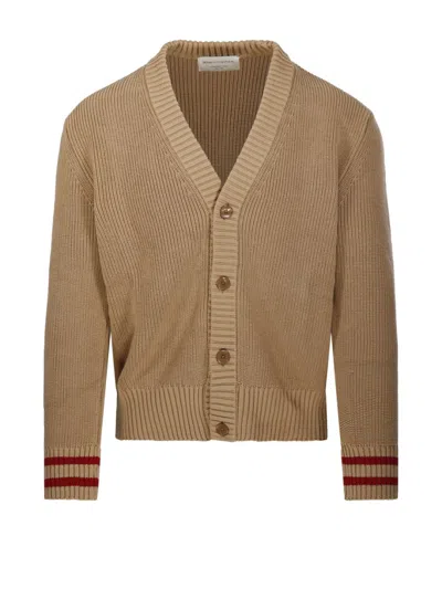 Marco Coppola Old Money Cardigan In Brown