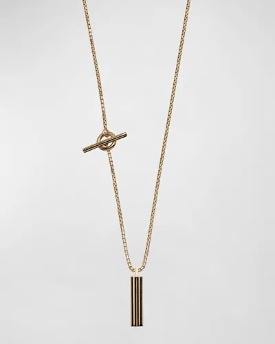 Marco Dal Maso Men's Acies Bar Pendant Necklace In Gold